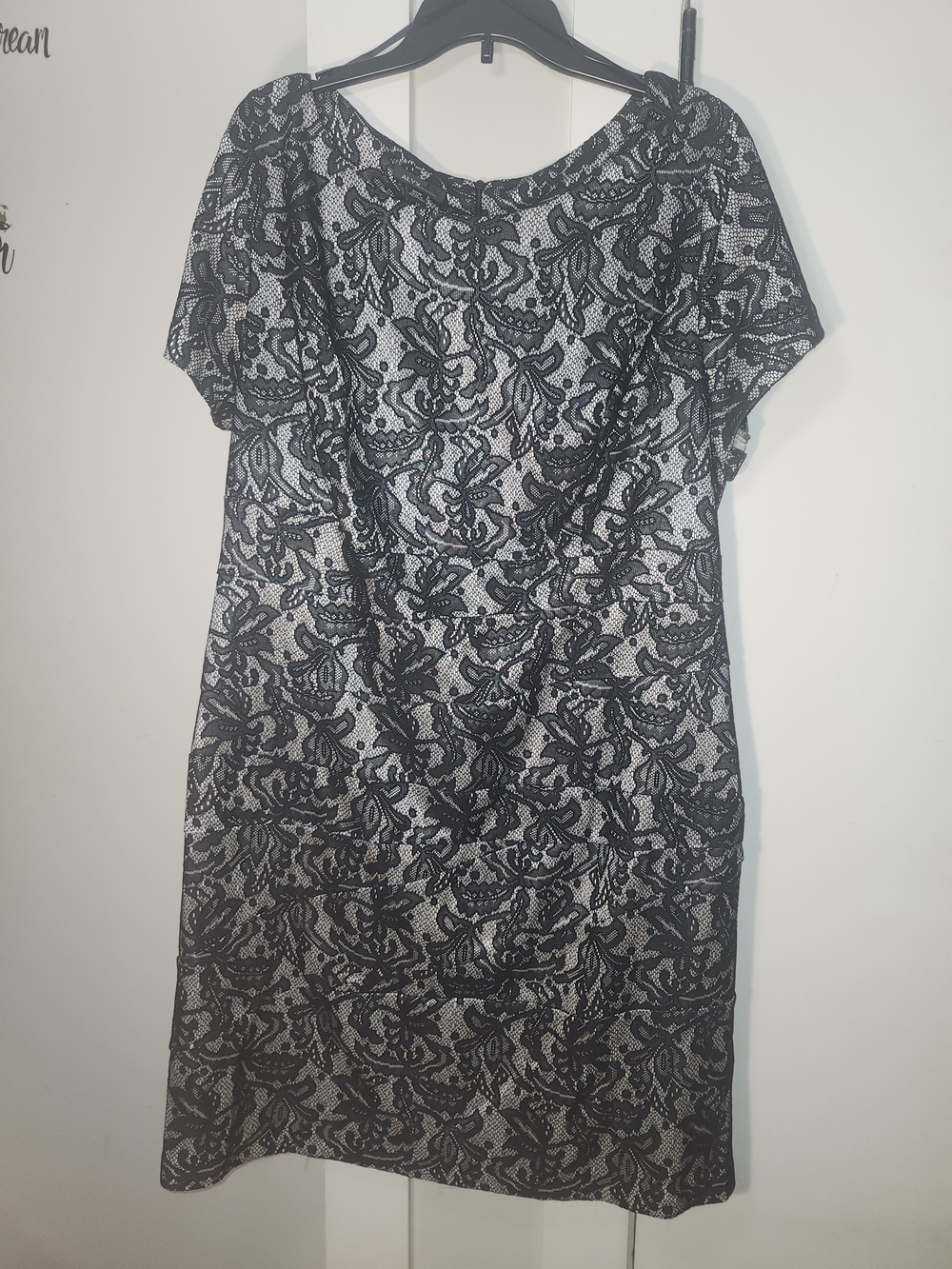 Alyx Black Lace-Overlay Midi Dress